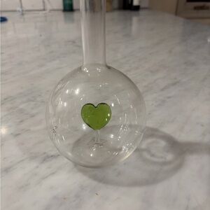 Christian Tortu France Heart Design Glass Vase